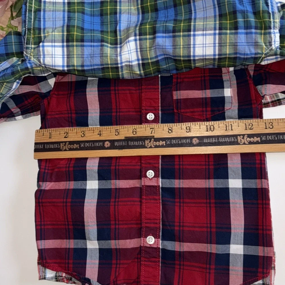 Carters Boys Long Sleeve Oxford Plaid Shirt 4T Plaid Carters shirts Long sleeve